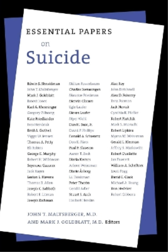 Mark Goldblatt Essential Papers on Suicide (Tascabile)