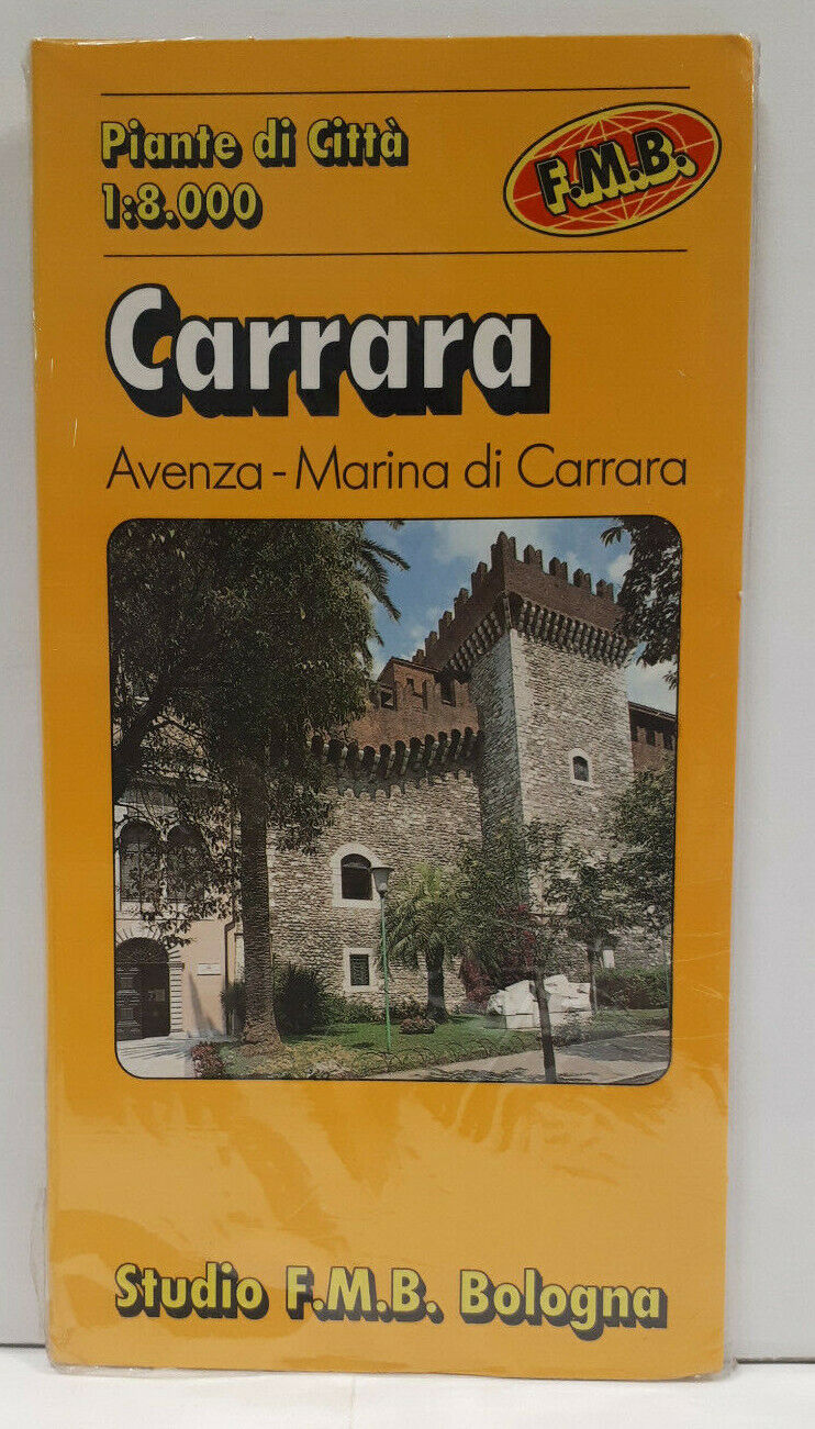 MAPPA DI CARRARA-AVENZA-MARINA DI CARRARA CARTINA PIANTA CITTA' F.M.B.