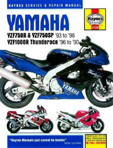 Yamaha YZF750R & YZF1000R Thunderace (93 - 00) Haynes Repair Manual (Tascabile)