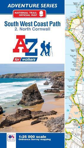 SW Coast Path North Cornwall Adventure Atlas (Tascabile)