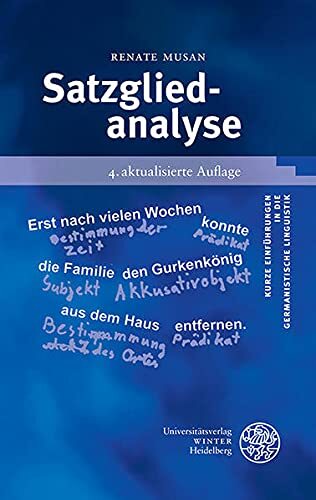 Renate Musan Satzgliedanalyse (Tascabile)