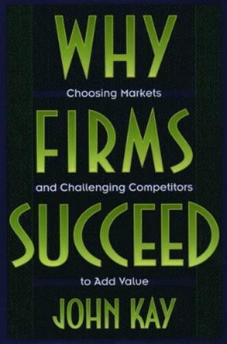 John Kay John A. Kay J. A. Kay Why Firms Succeed (Copertina rigida)