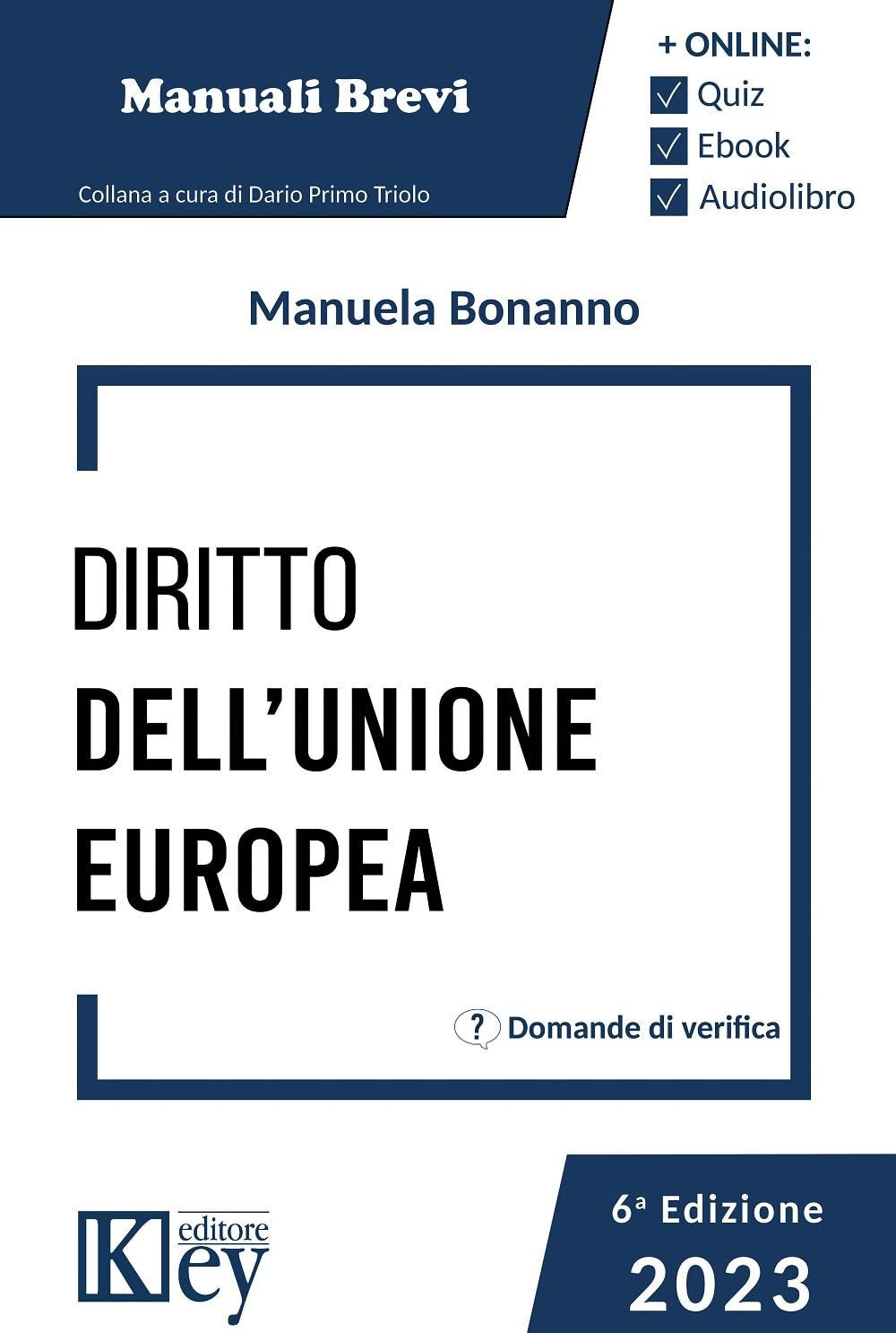 9788827912584 Diritto dell'Unione Europea - Manuela Bonanno