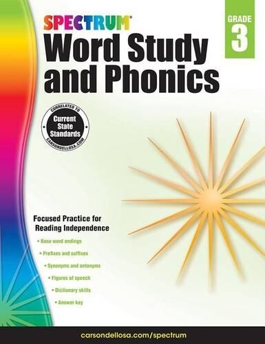 Spectrum Word Study and Phonics, Grade 3 (Tascabile) Spectrum