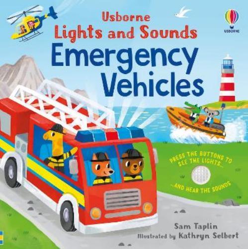 Sam Taplin Lights and Sounds Emergency Vehicles (Libro di cartone)