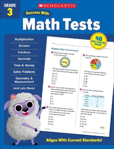 Scholastic Success with Math Tests Grade 3 Workbook (Tascabile)