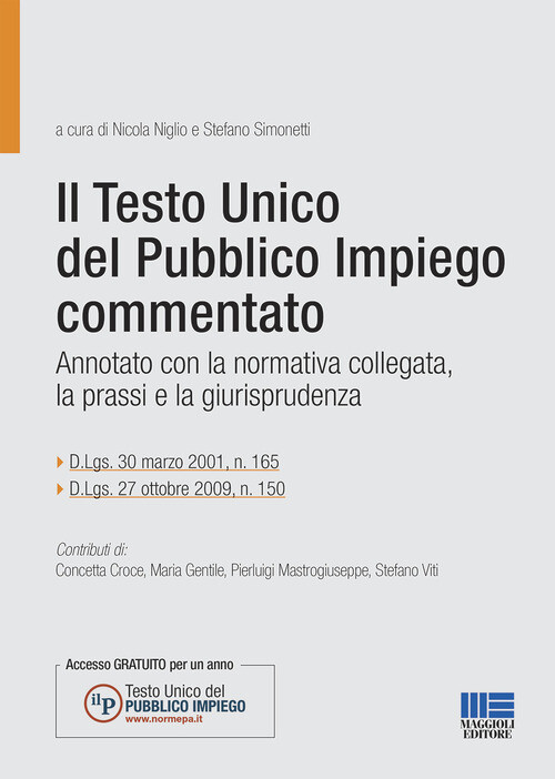 IL TESTO UNICO DEL PUBBLICO IMPIEGO COMMENTATO AA.VV.