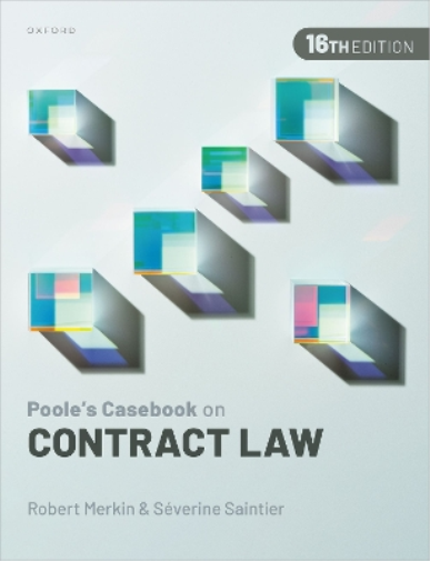 Robert Merkin KC Séverine Saintier Poole's Casebook on Contract Law (Tascabile)