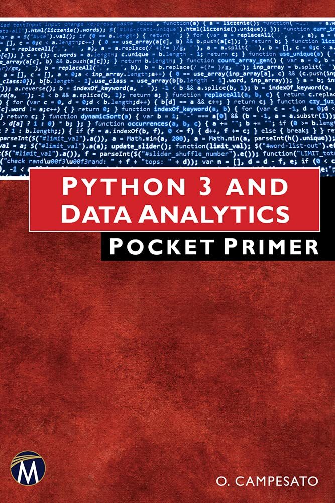 9781683926542 Python 3 and Data Analytics Pocket Primer - Oswald Campesato