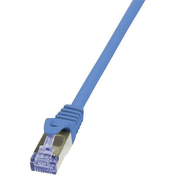 Cavo di collegamento rete rj45 logilink cat 6a s/ftp 1 m blu ritardante