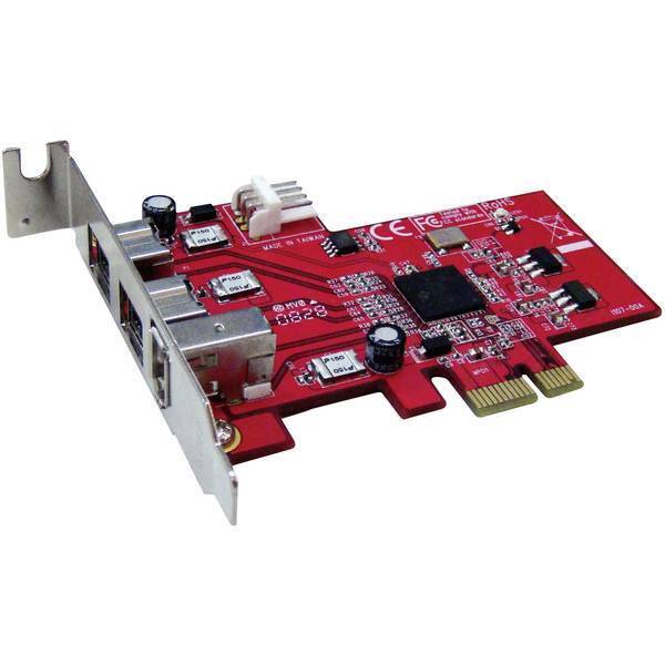 Scheda controller firewire 800 3 porte pcie renkforce