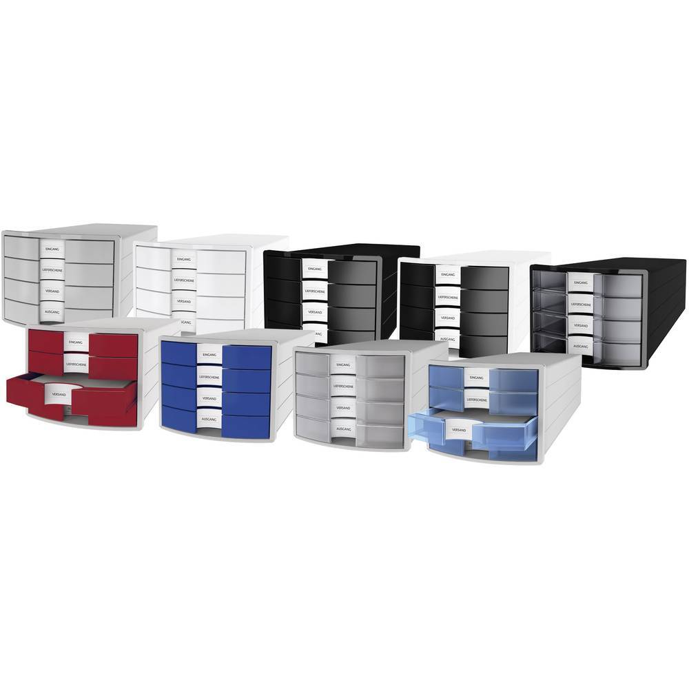 HAN IMPULS 1012-11 Cassettiera Grigio luminescente DIN A4 Numero cassetti: 4