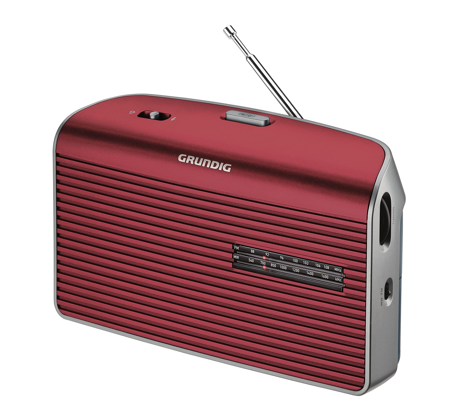 Transistor Radio Grundig Red Analog NUOVO