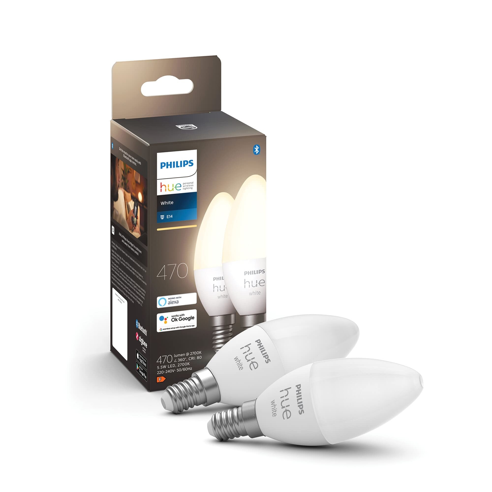 Philips Hue - E14 2-Pack - Warm White NUOVO