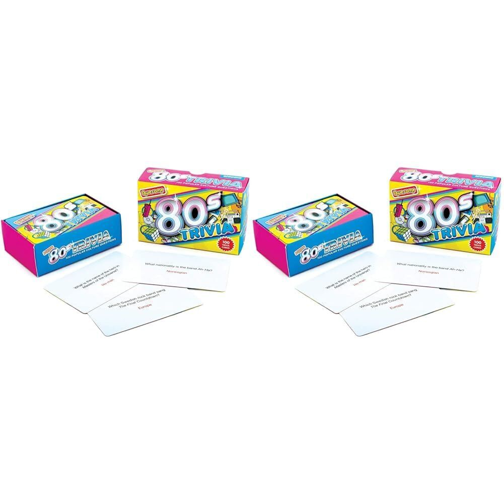 Awesome 80s Trivia Cards NUOVO