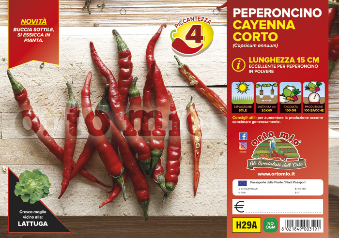 ORTO MIO 4 Peperoncino Cayenna Corto