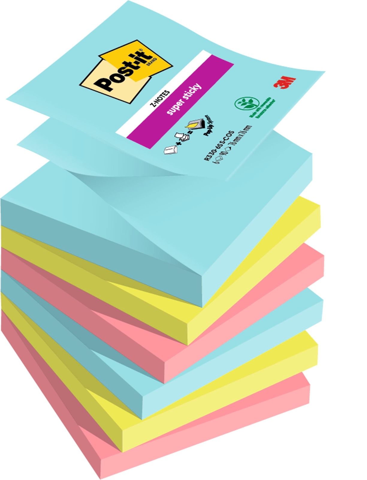 Post-it« Superst.Z-Notes Miami 6x90Bl ACC NUOVO