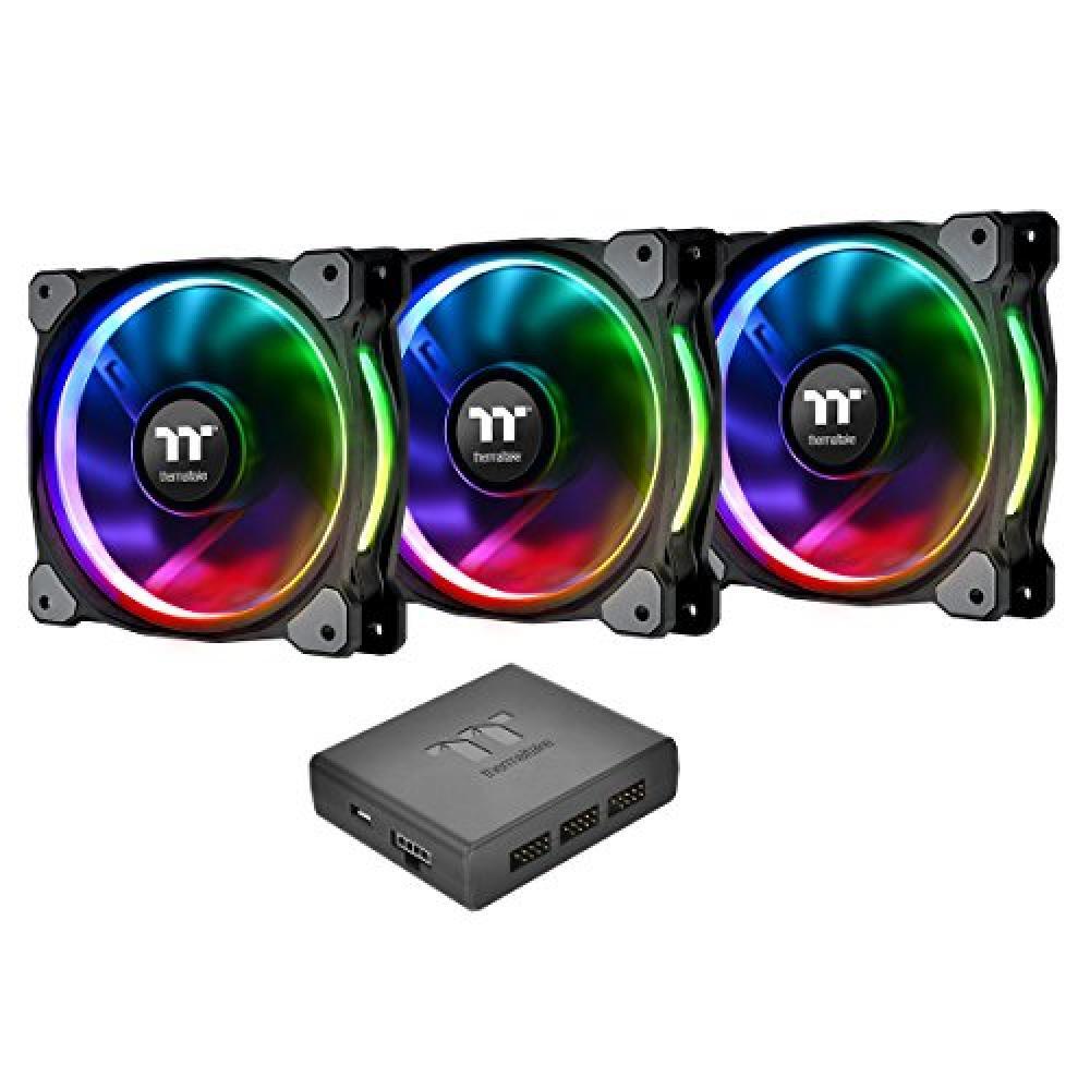 (TG. 12cm) Thermaltake Riing Plus Ventilatore, 3 Pezzi, RGB - NUOVO