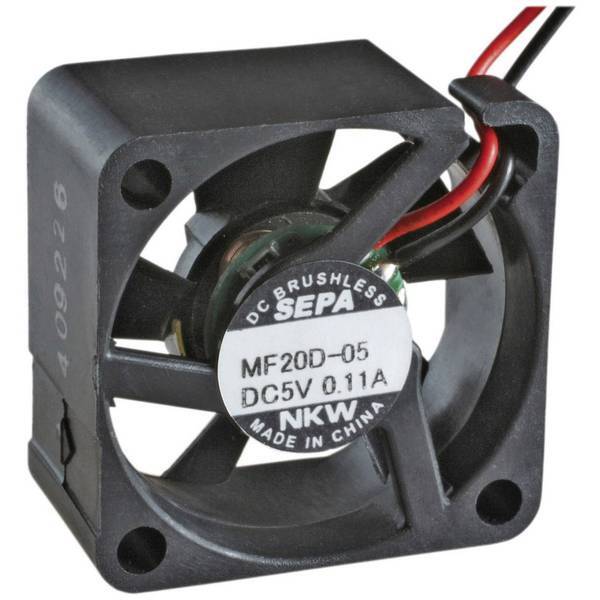Sepa mf20c05l ventola assiale 5 v/dc 1.3 m/h l x a 20 8 mm