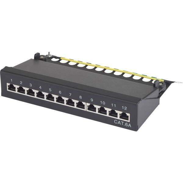 12 PORTE PATCHBOX DI RETE CAT 6A 1 U