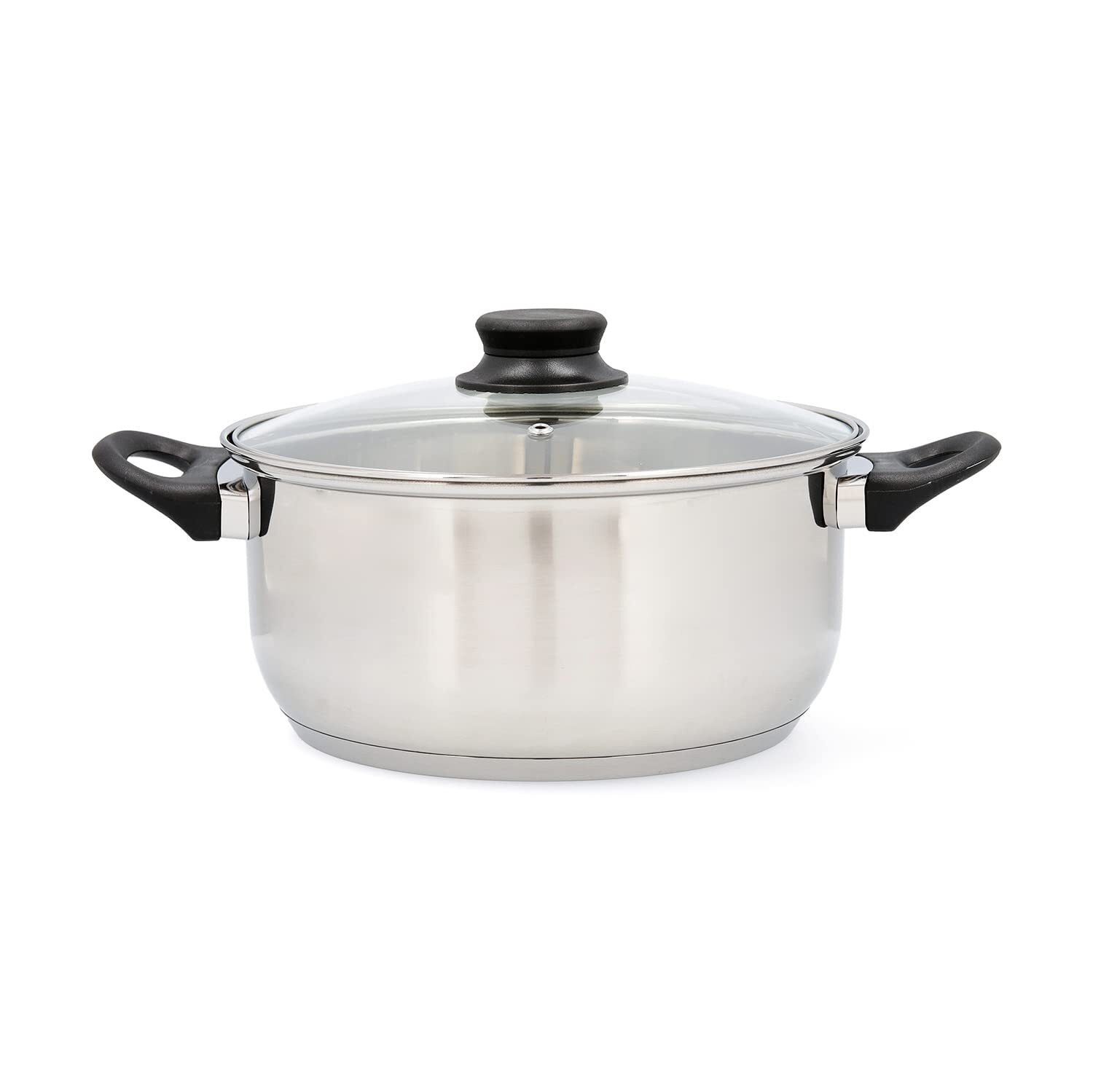 Casserole With Glass Lid Quid Habitat (Size: 26 Cm) NUOVO