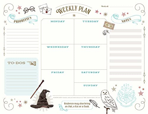 Insights `Harry Potter: Weekly Planner Notepad: (Harry Potter School P ACC NUOVO