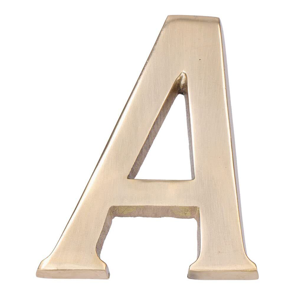 Letter Edm A Polished Brass (10 Cm) NUOVO