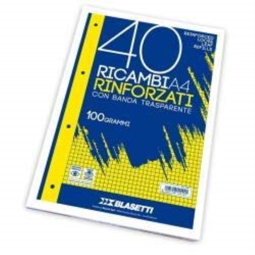 Ricambi A4 Righe 4F 40Ff 100Gr NUOVO