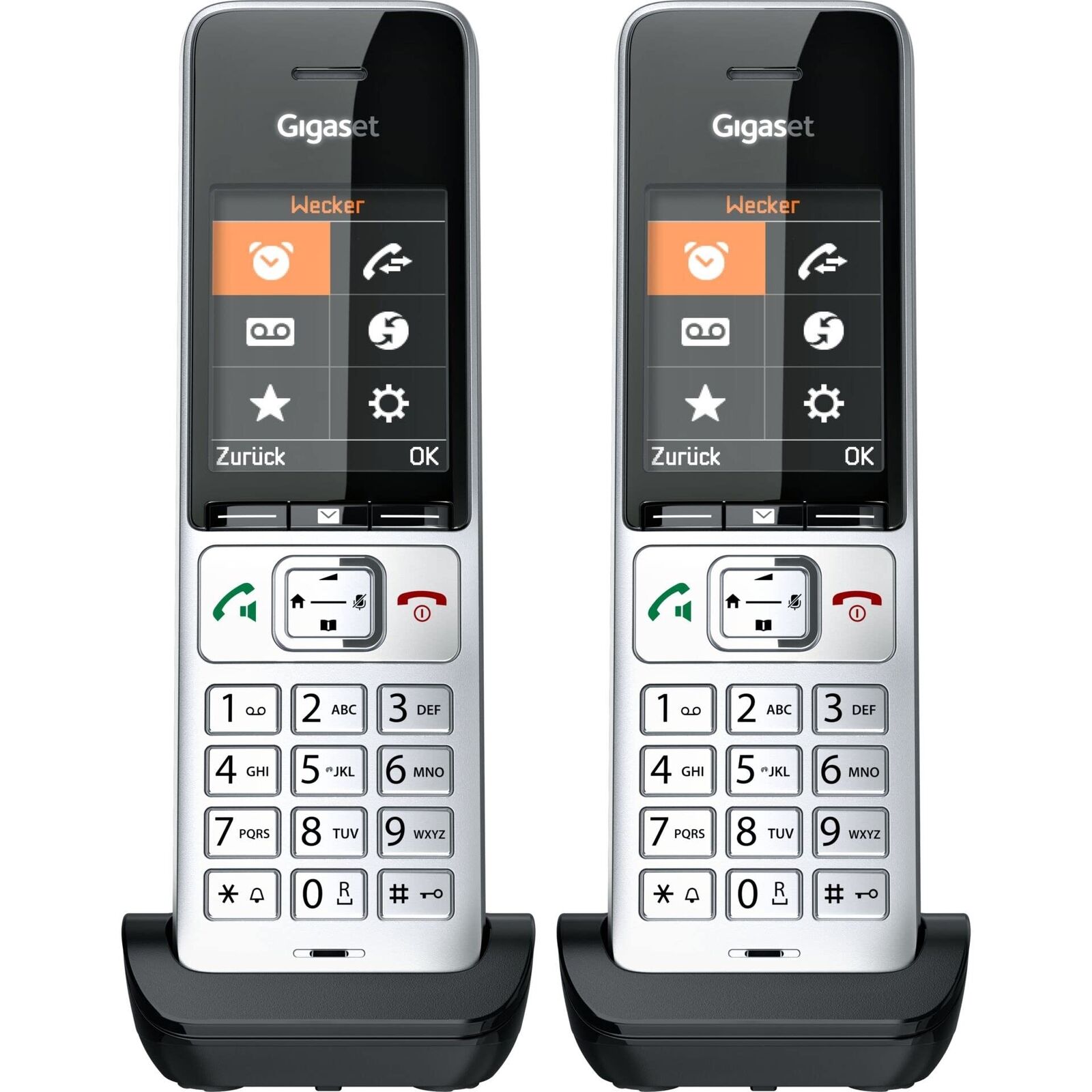 2 Gigaset COMFORT 500HX duo Zusatz-Mobilteile schw NUOVO