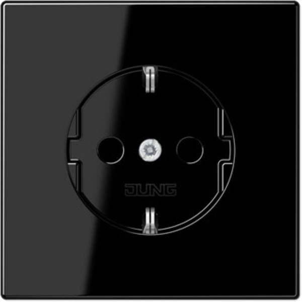 Jung 1 scomparto frutto presa di alimentazione schuko nero ls1520kisw