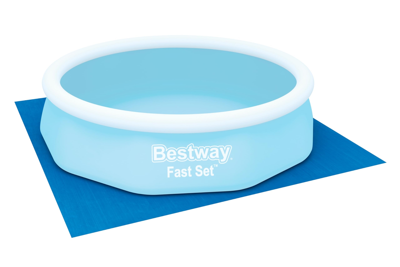 Floor Protector For Above-Ground Swimming Pools Bestway 335 X 335 C... NUOVO