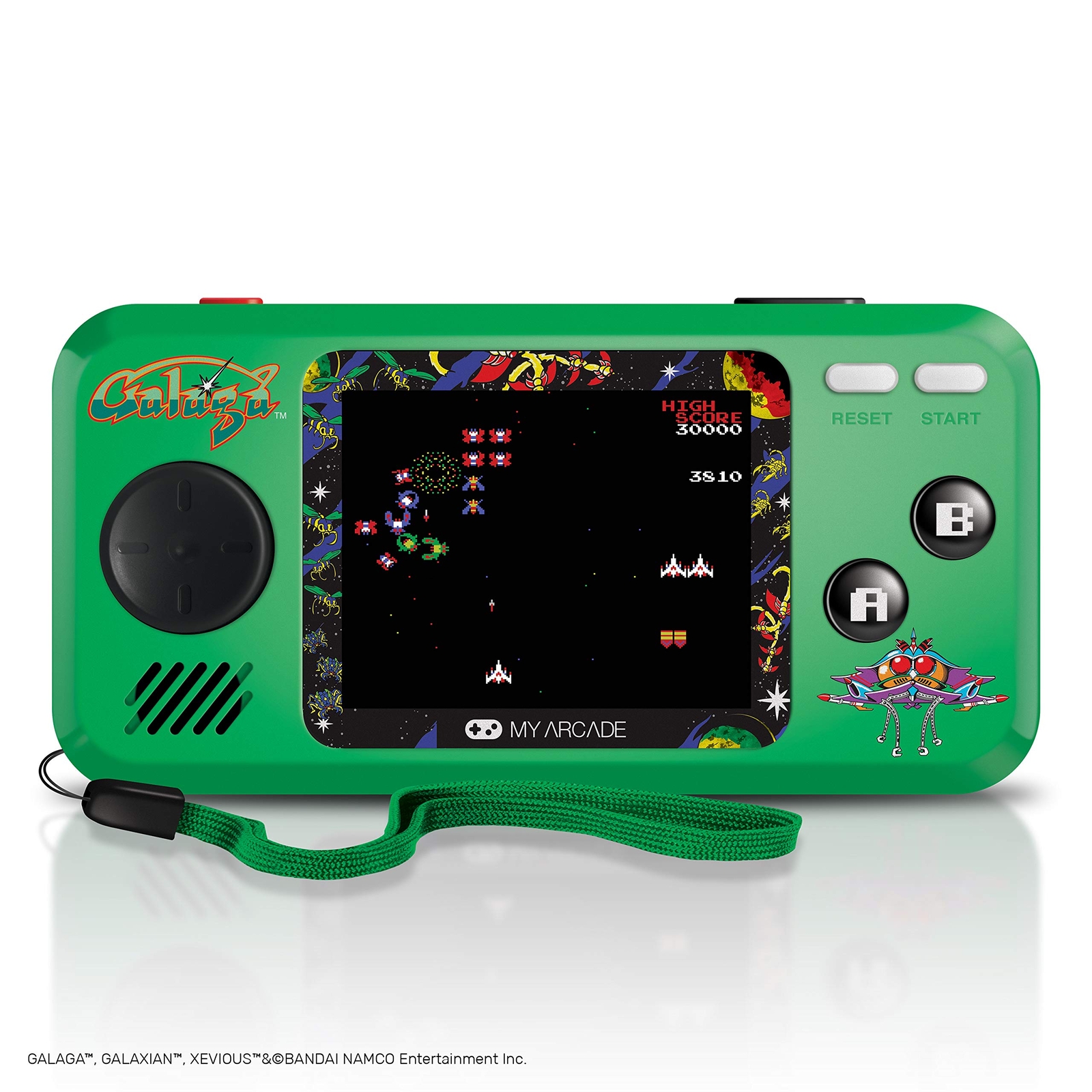 MY ARCADE DGUNL3244 GALAGA POCKET PLAYER GAME SYST ACC NUOVO