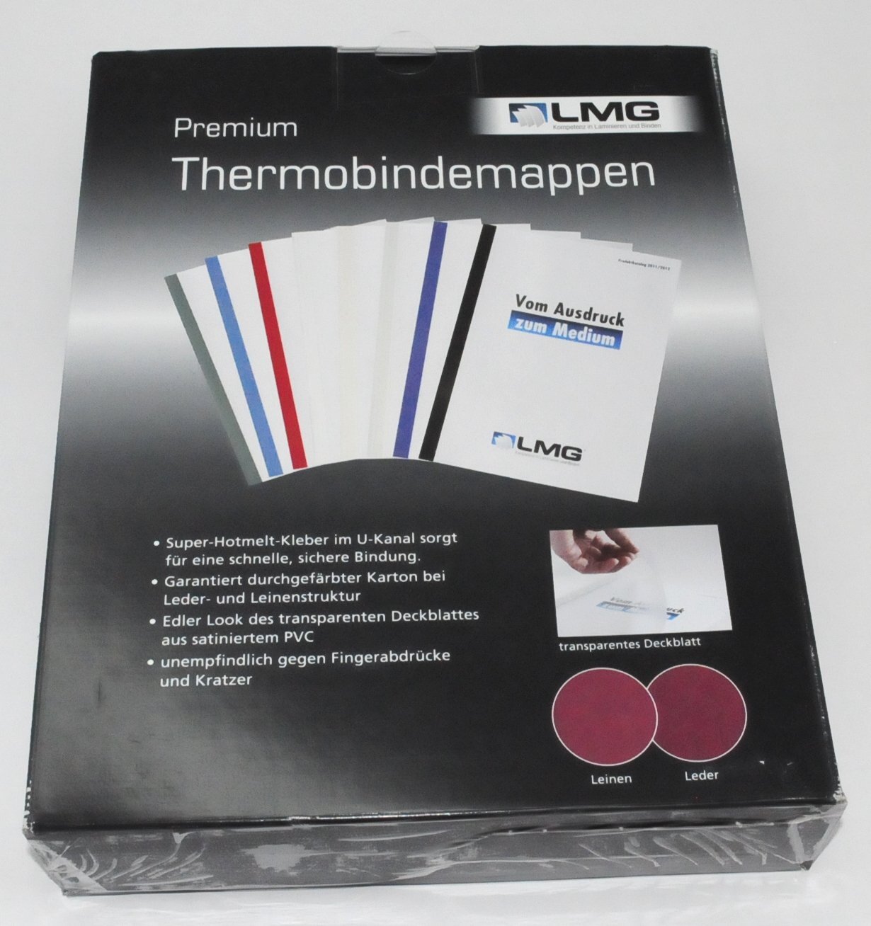 LMG `Th.Mappe Leder schw.4,0mm 50St` ACC NUOVO