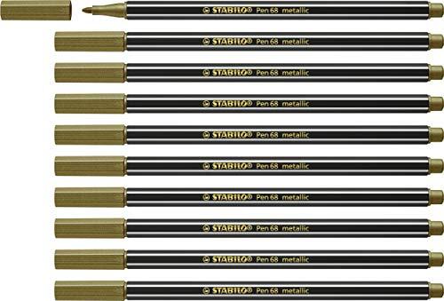 Felt-Tip Pens Stabilo Pen 68 Metallic (10 Pieces) NUOVO