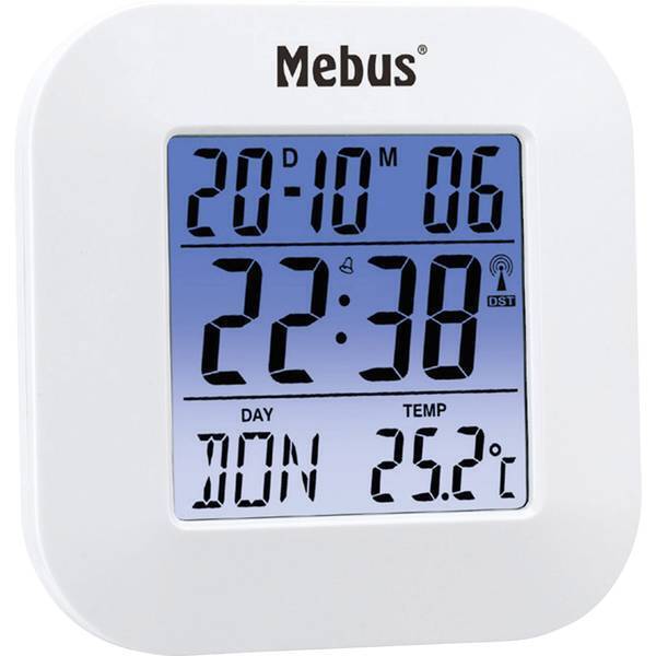 Mebus 51511 radiocontrollato sveglia bianco
