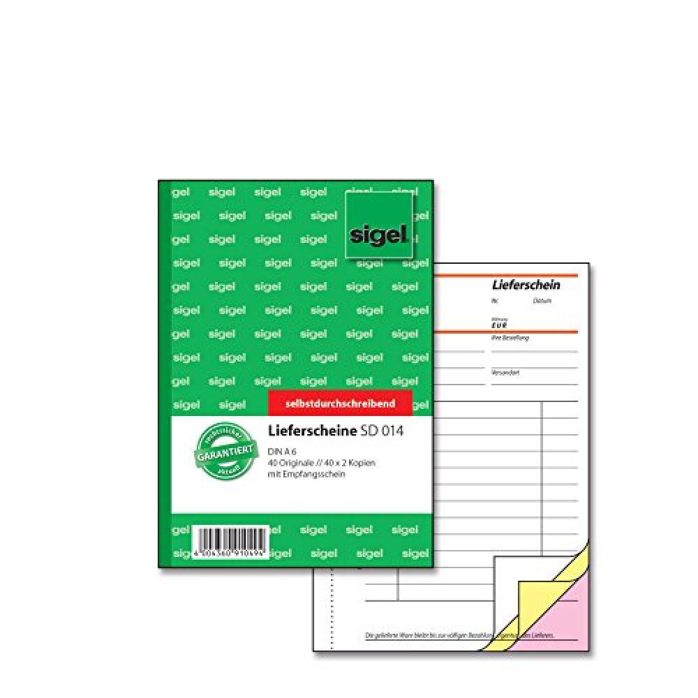 (TG. 1 pezzo) Sigel Formulare - Contenuto scheine de A6 3x 1 pezzo - NUOVO