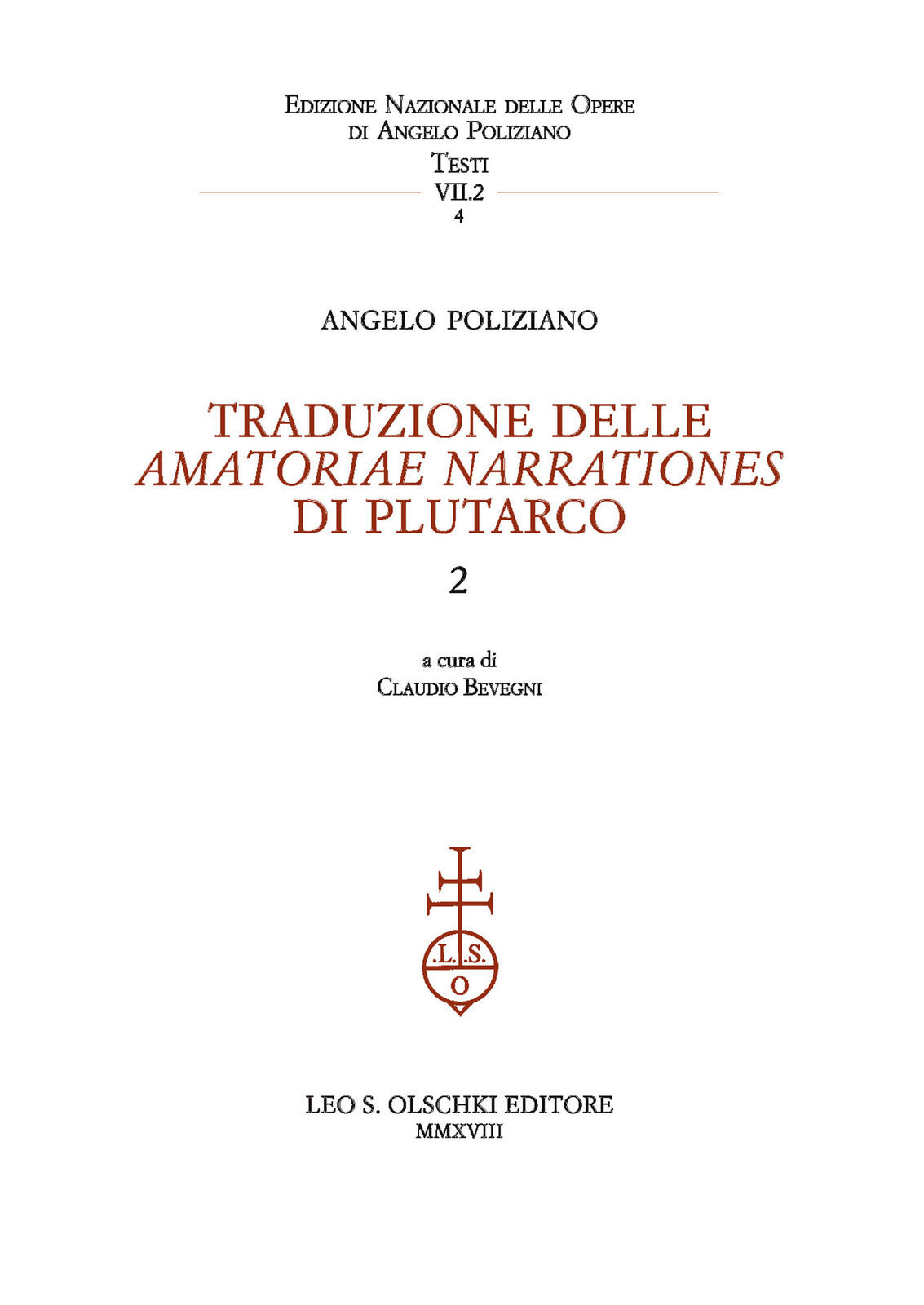 Traduzione delle Amatoriae narrationes di Plutarco 9788822265883