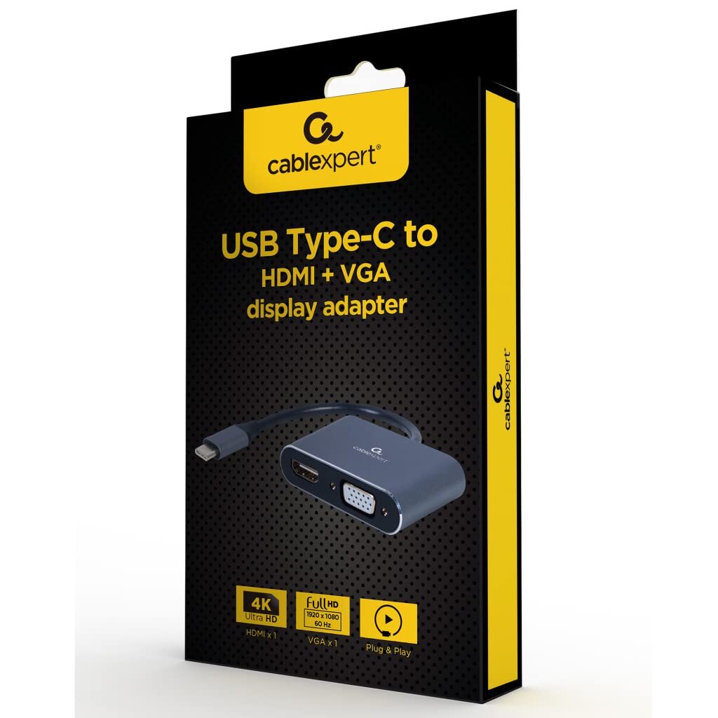 Usb To Vga/Hdmi Adapter Gembird A-Usb3C-Hdmivga-01 NUOVO