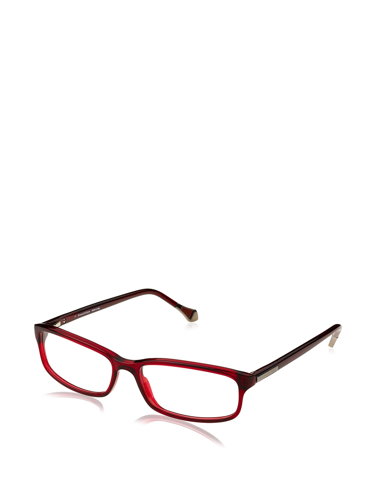 Unisex`Spectacle Frame Ermenegildo Zegna Vz3538-0954 Ø 56 Mm Red NUOVO