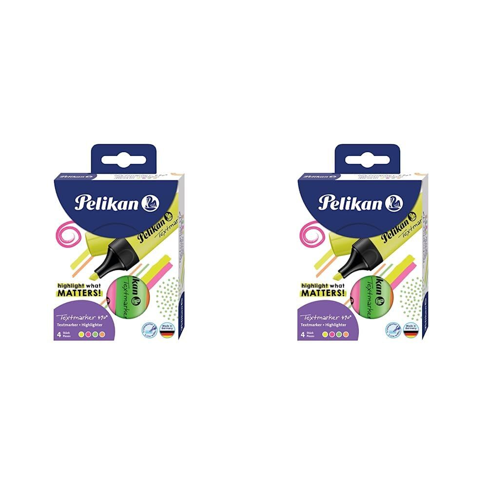 PELIKAN 4 Pelikan 490 Textmarker farbsortiert Stationery NUOVO