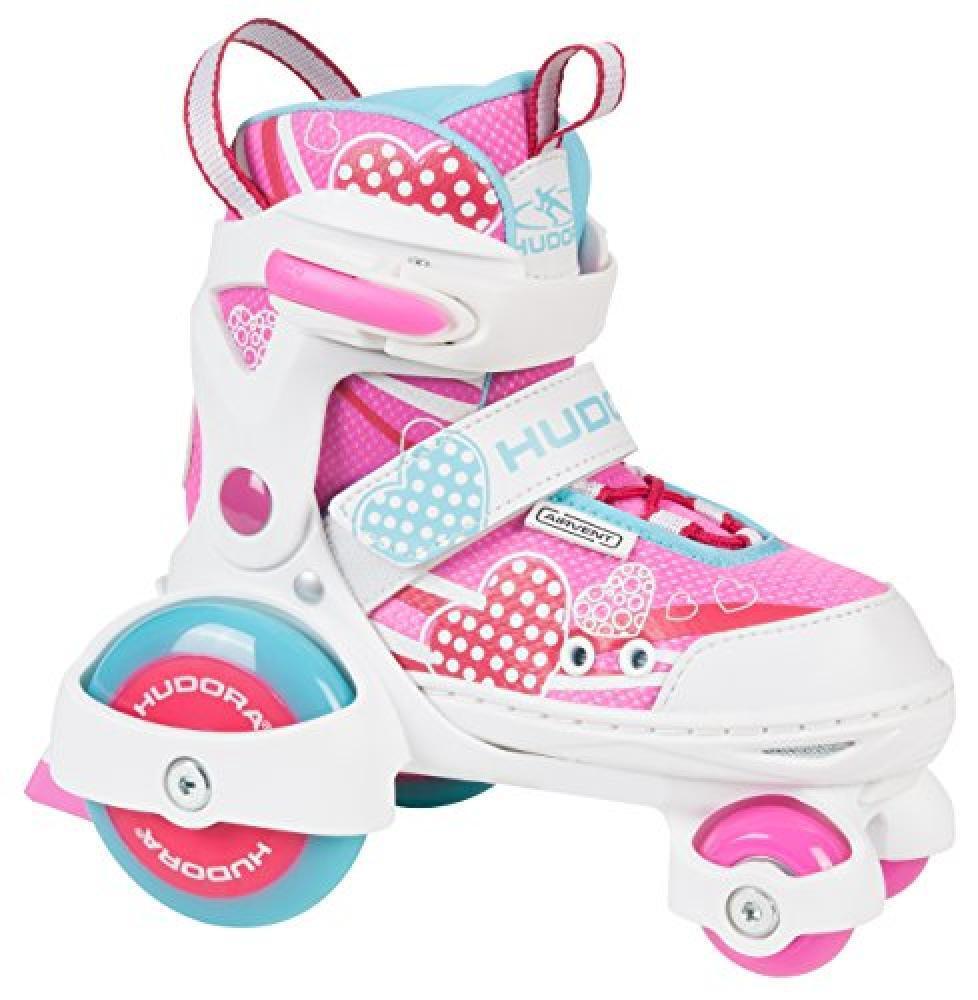 (TG. Taille 30-33) Hudora 22043 Rollschuhe My First Quad 2.0-Mädchen, Pink, 30-