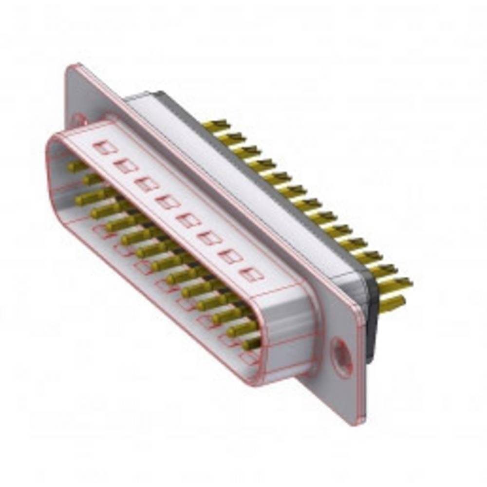 Deltron Connectors Deltron D25PZ/2FP102 Spina SUB-D 180 ° Numero Poli (num): 25
