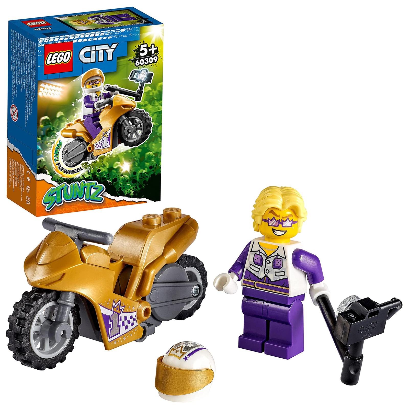 Merchandising Lego: 60309 - City Stuntz - Stunt Bike Dei Selfie