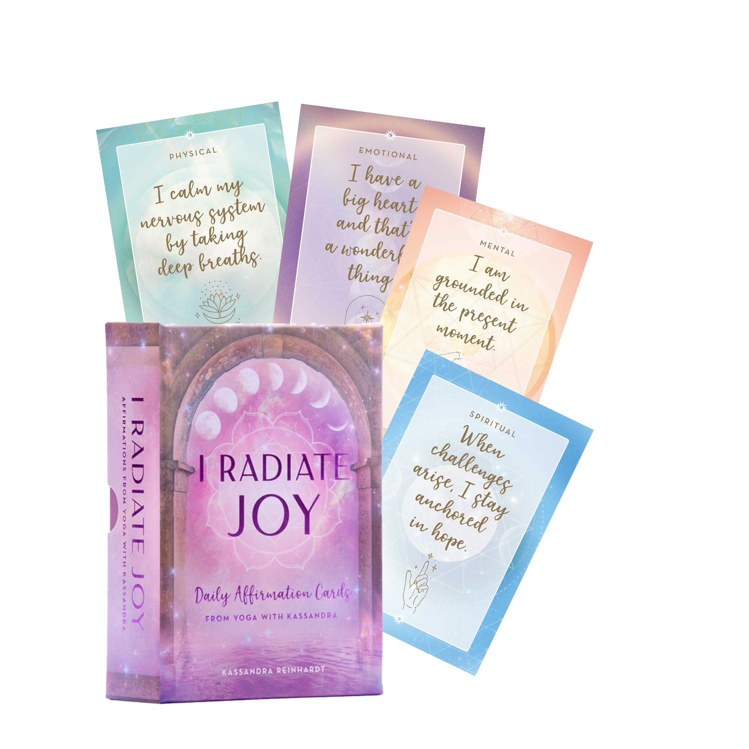 I Irradiare Gioia Daily Affermazione Carte Deck Yin Yoga SPIRIT Insight Editions