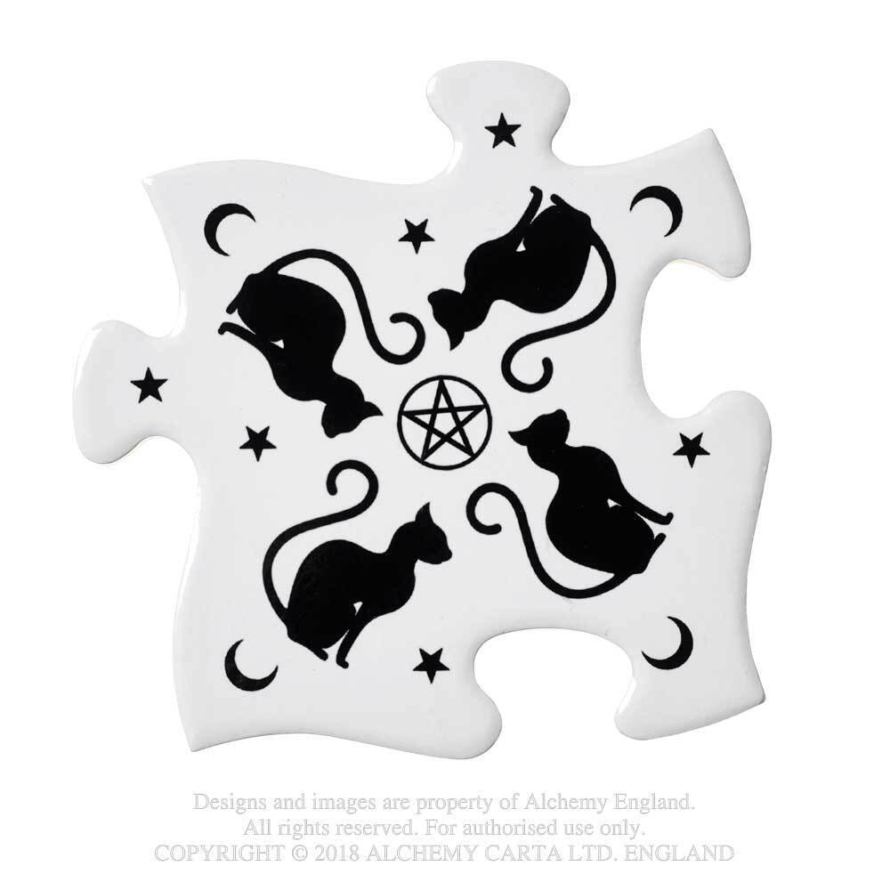 Merchandising Alchemy: Black Cats (Sottobicchiere Sagomato)