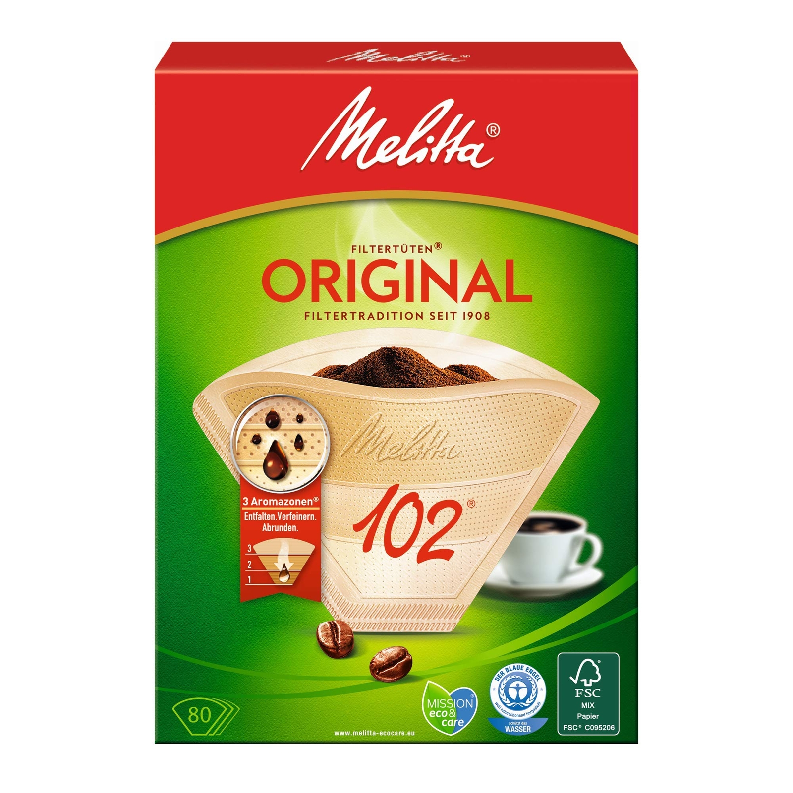 Melitta Filter 102 braun 80St. ACC NUOVO