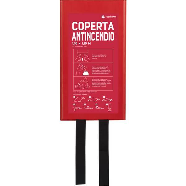 Coperta antincendio con scatola di montaggio toolcraft 1577226