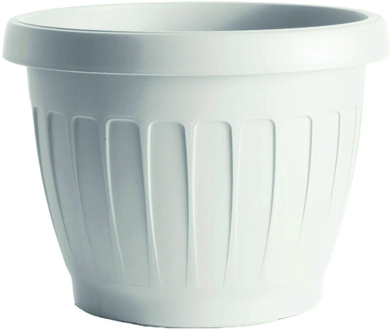 Bama vaso tondo terra col. bianco ø cm. 25x18,5 h  - Bama