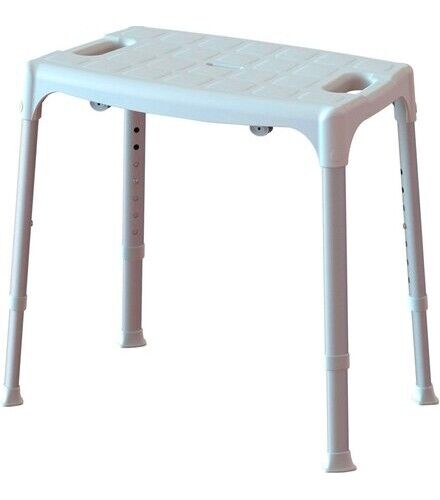 Sgabello da doccia altezza 500x300x390-540 mm Bianco K Design EH-SS-PP-BX