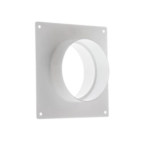 Condotto Connettore 100mm/10.2cm Con Piastra a Muro 150mm x 150mm Tubo Flangia